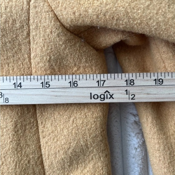 Lands' End Womens Boucle Coat Mustard Yellow Regular Size 6 EUC Wool Blend - Picture 9 of 9